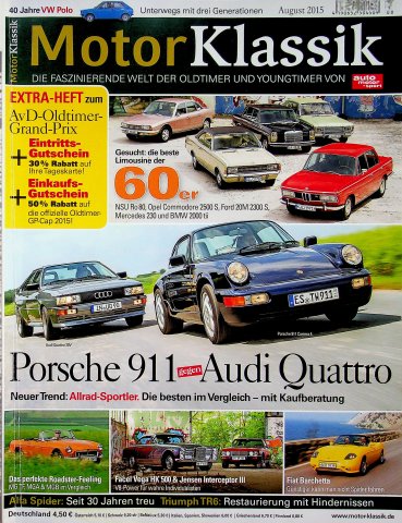 Deckblatt Motor Klassik (08/2015)